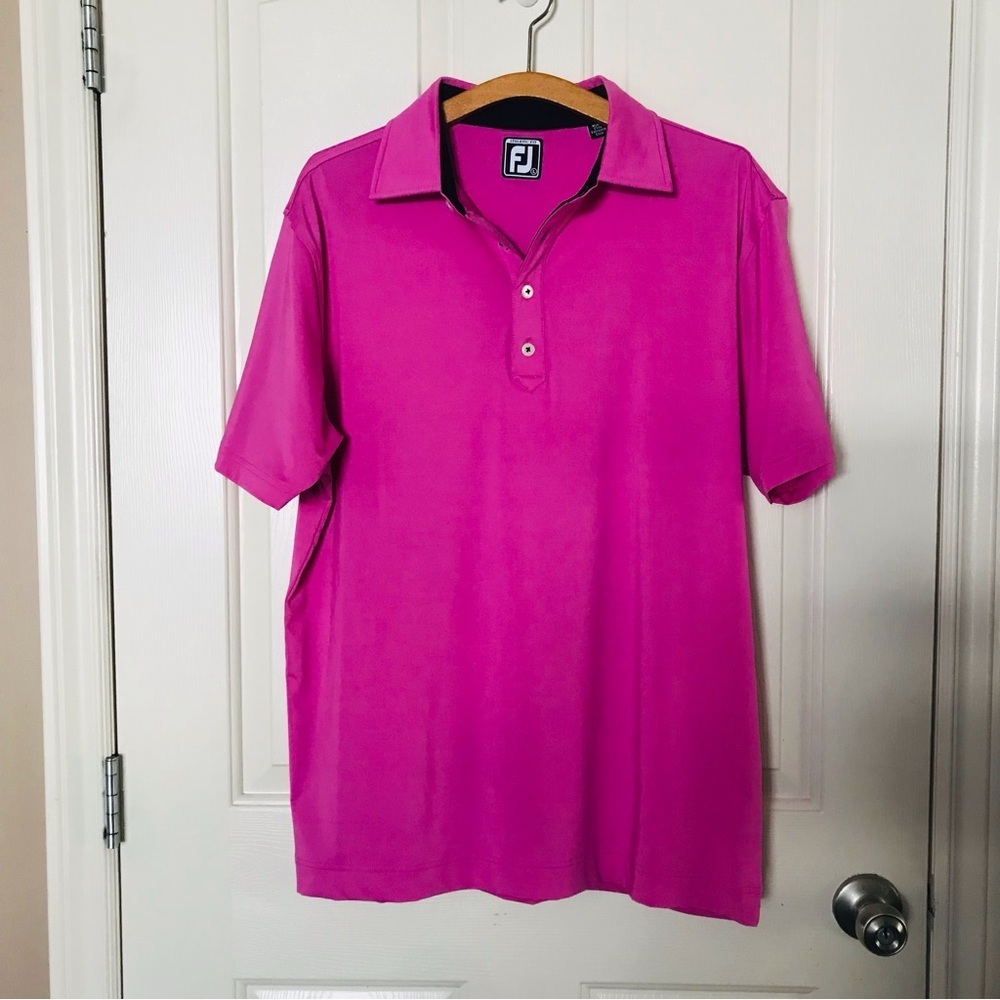 FootJoy Men's Pink Polo Shirt Size Large